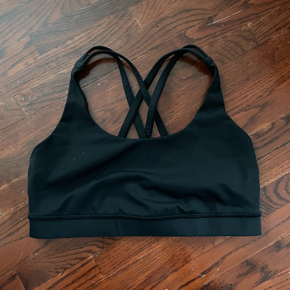 Lululemon Energy Sports Bra, black, size 8